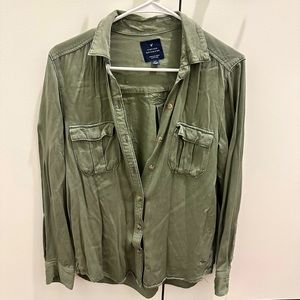 Army Green Button Up Shirt